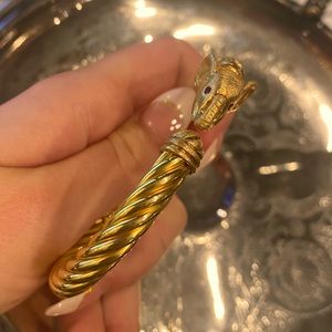 Vintage Gold Elephant head bracelet